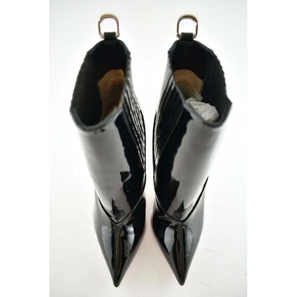 Christian Louboutin Epic Boot 100 Black Patent Stiletto Heel Ankle Bootie 38 - Picture 7 of 12